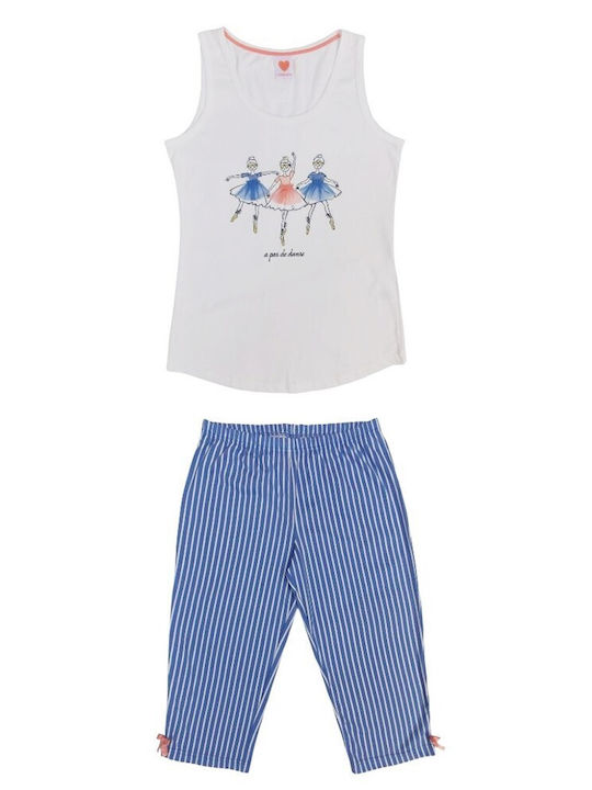 Noidinotte Set Summer Women's Pajamas Light Blue