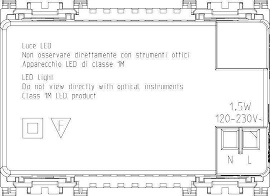 Vimar LED Εφεδρικό Φωτιστικό Ασφαλείας