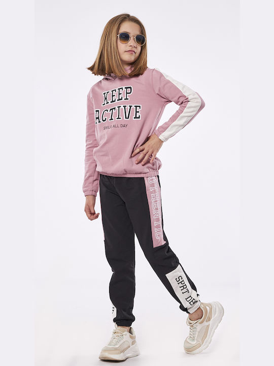 Εβίτα Kinder Sweatpants Set - Jogginganzug Rosa 2Stück