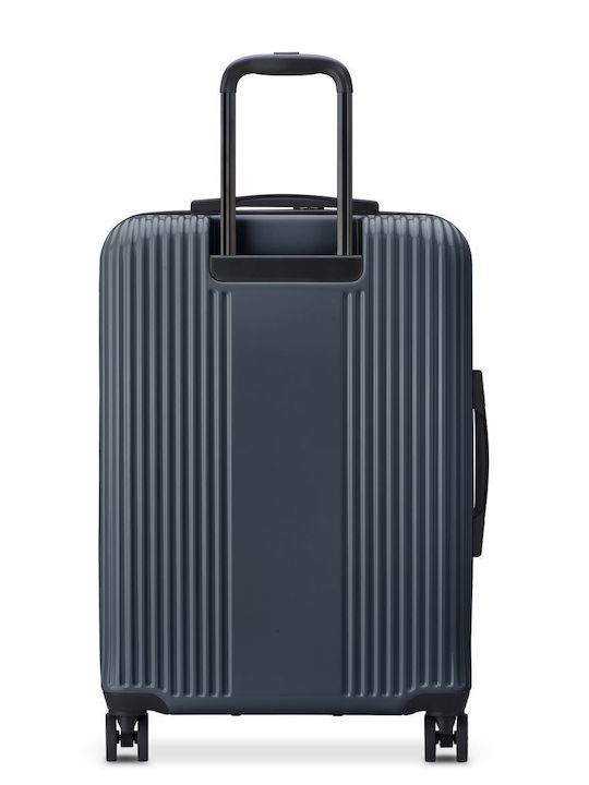 Delsey Ophelie Medium Hard Blue Suitcase Travel With 4 Wheels Height 66cm