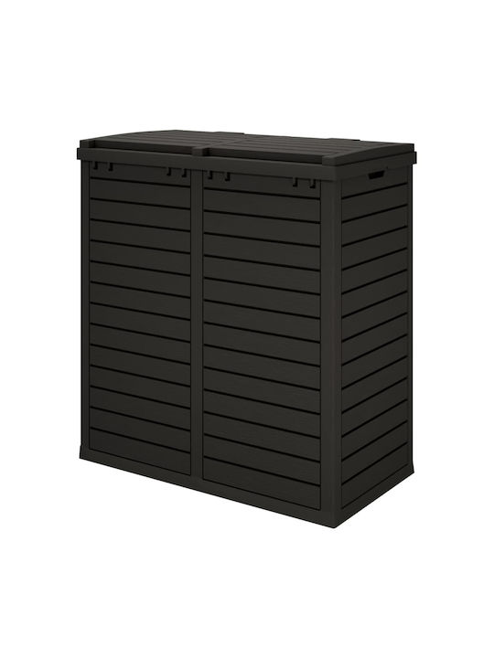 vidaXL Κάδος Απορριμμάτων Πλαστικός Μαύρος 78x41x86cm