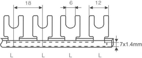 Busbar Electrical Panel 2pcs 03.018.0425