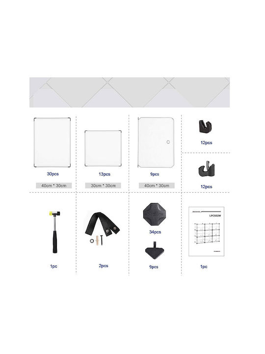 Plastic Shoe Organizer with 9 Shelves White 123x31x93cm