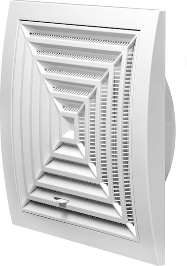 Europlast 101- Perdea de ventilație 19x19cm Pătrată cu plasă