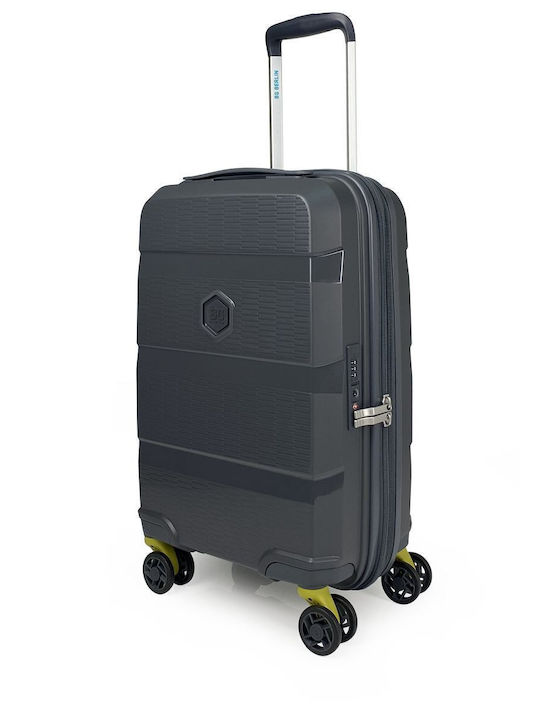 Bg Berlin Zip2 Βαλίτσα Ταξιδίου Καμπίνας Σκληρή Titanium με 4 Ρόδες Ύψους 55εκ.