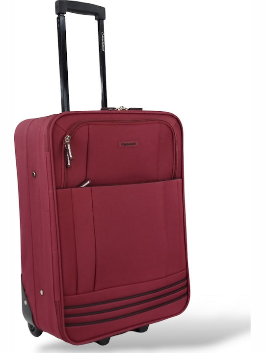 Diplomat Kabinenreisekoffer Weichschalen Burgundisch mit 2 Räder Höhe 55cm 2023-S