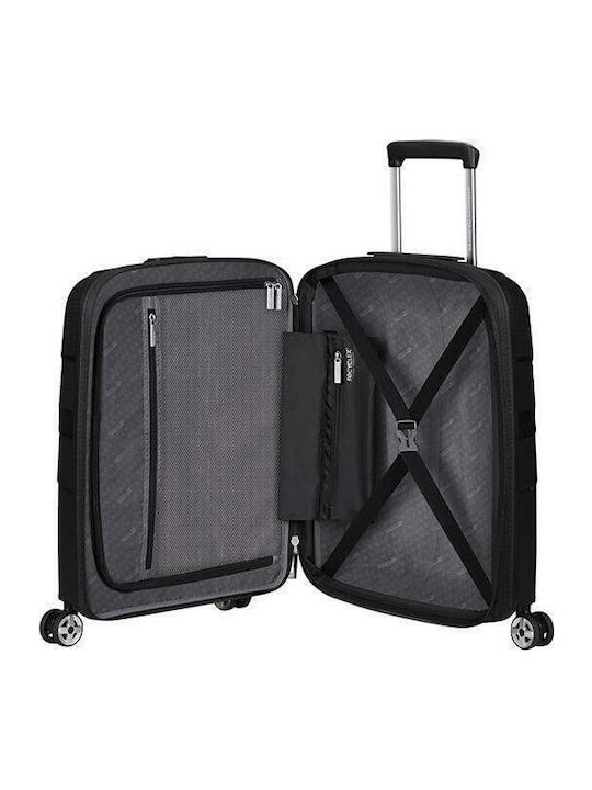 American Tourister Starvibe Cabin Travel Suitcase Hard Black with 4 Wheels Height 55cm 146370-1041