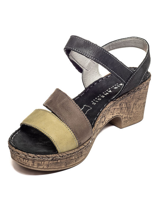Leather Women's Sandals Green 654647190