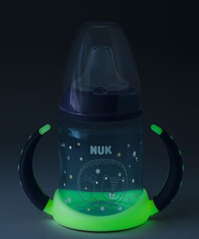 Nuk First Choice Night Educational Sippy Cup Plastic with Handles Green for 6m+m+ 150ml 10.743.998