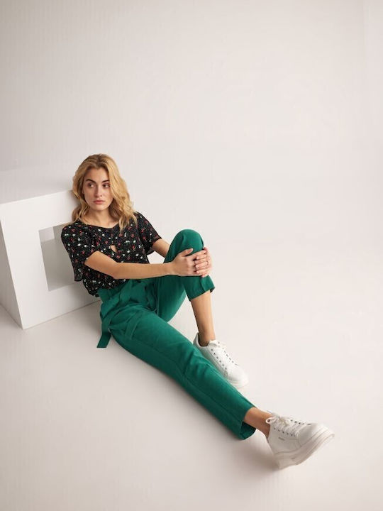 Women's Fabric Trousers Green