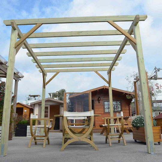 Gartenlaube aus Holz mit Decke 500x300cm