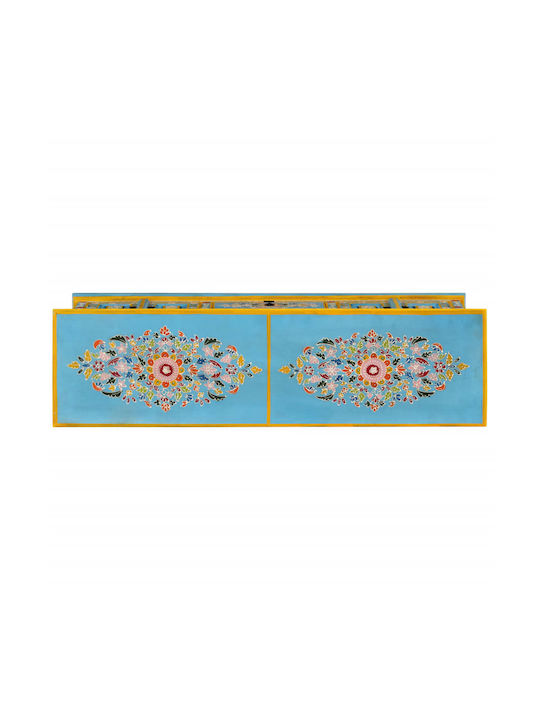 vidaXL TV-Ständer aus Massivholz Blau M110xP30xH40cm