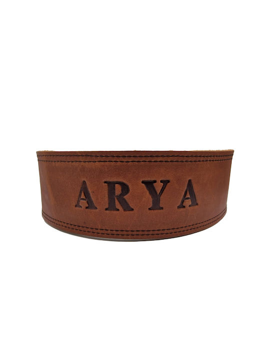 ByLeather Hundehalsband Leder in Braun Farbe Klein 70cm