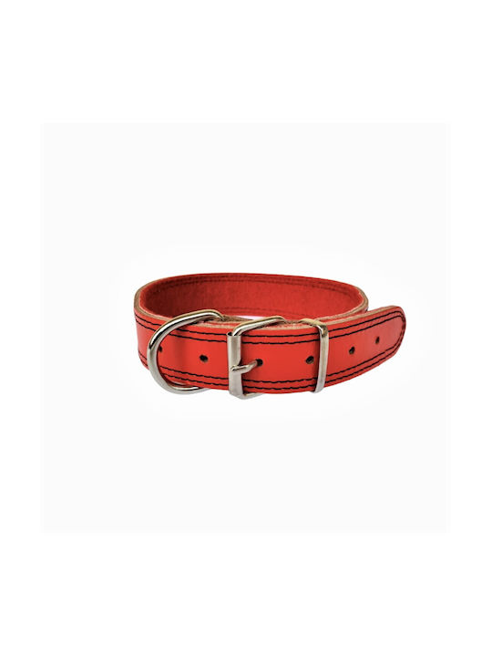 ByLeather Κολάρο Σκύλου Δερμάτινο σε Κόκκινο χρώμα Small 60cm