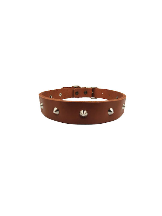 ByLeather Κολάρο Σκύλου Δερμάτινο σε Καφέ χρώμα Small 35cm