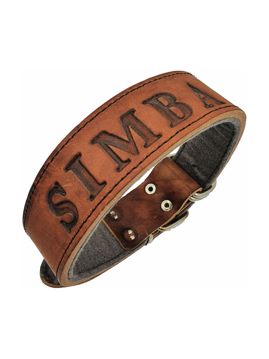 ByLeather Dog Collar 60cm Small Brown
