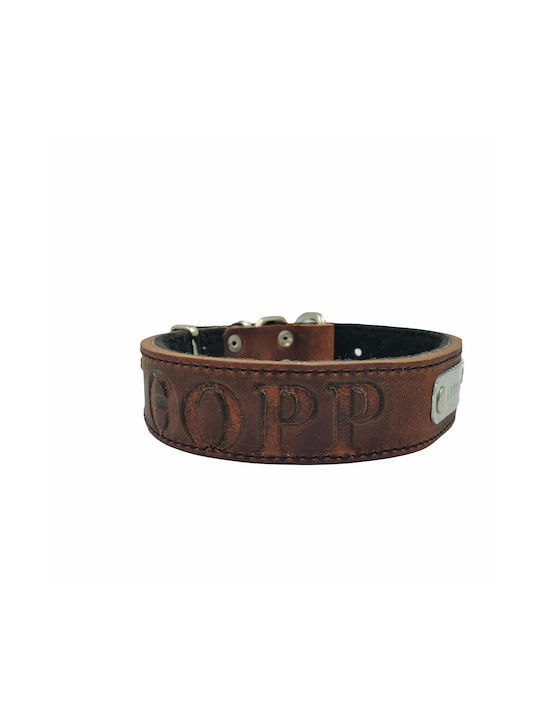 ByLeather Hundehalsband Leder in Braun Farbe Klein 70cm