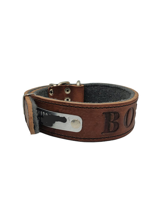 ByLeather Dog Collar 60cm Small Brown