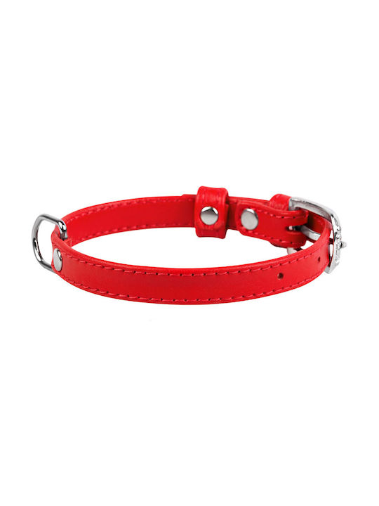 Collar Hundehalsband Leder in Rot Farbe