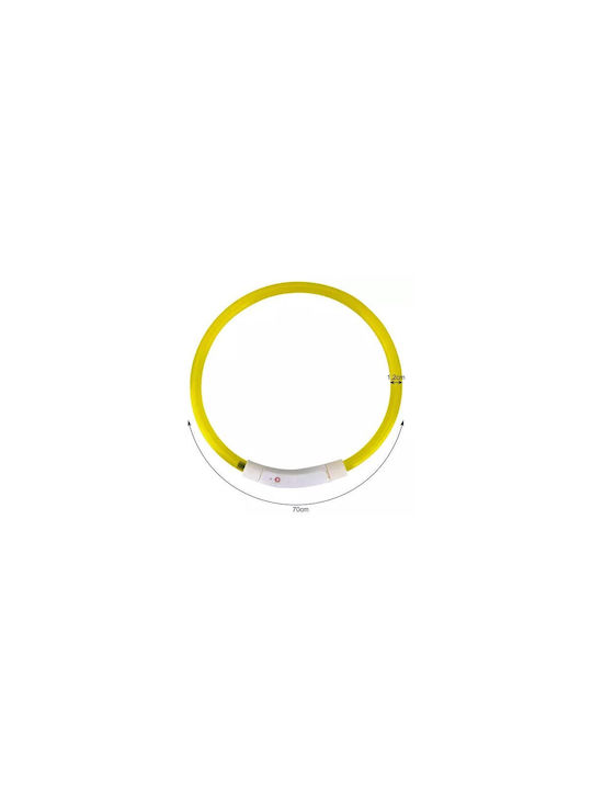 Purlov Guler pentru câini din în culoarea Galben 12mm x 70cm