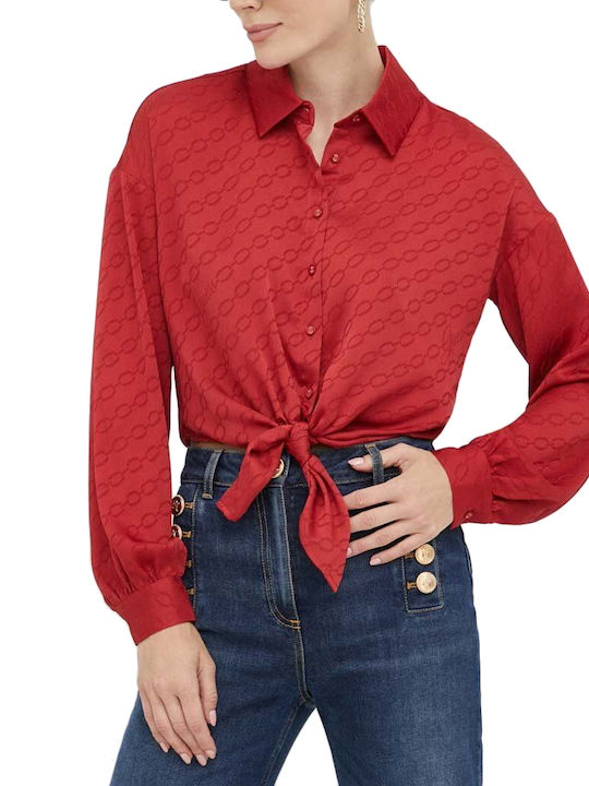 Guess Women's Long Sleeve Shirt Red