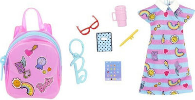 Barbie Clothes, Deluxe Bag with School Outfit and themed Accessories Haine pentru păpuși pentru 3++ Ani