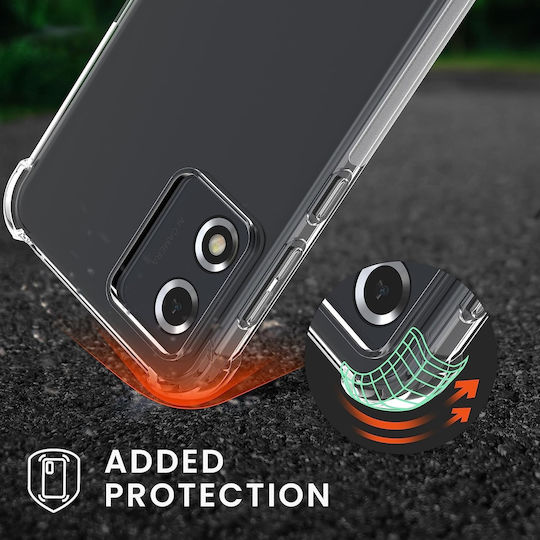 KWmobile Back Cover Silicone with Strap Transparent (Moto E13)