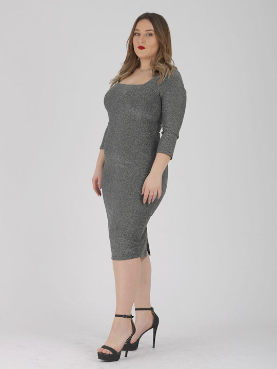 Mini Evening Dress Silver