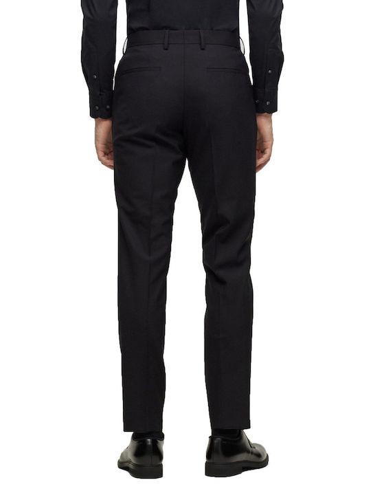 Hugo Boss Herrenhose Anzughose in Slim Passform Schwarz