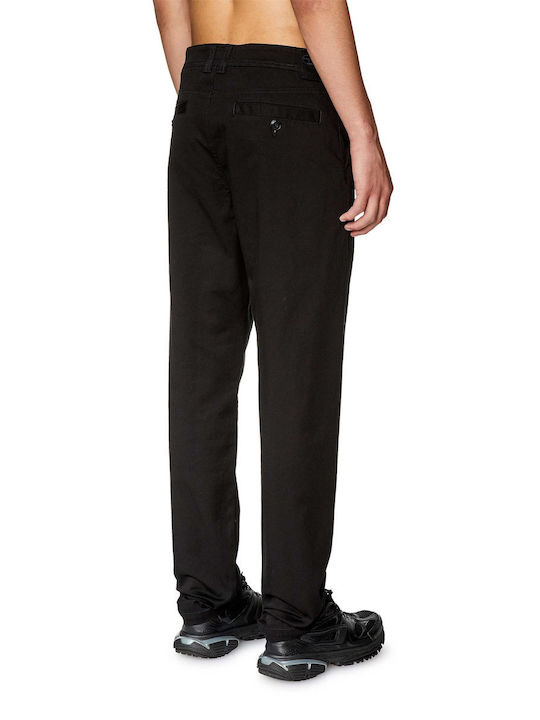 Diesel Herrenhose Chino Elastisch in Slim Passform Schwarz