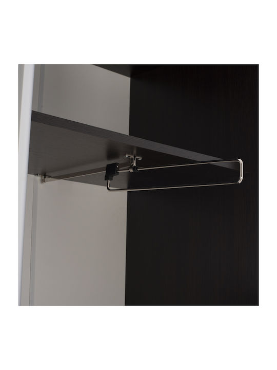 Dulce Entry Furniture with Mirror / Hanger / Shoe Rack & Wardrobe Wenge 118x45x210cm