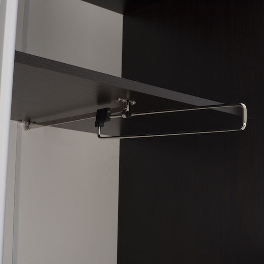Dulce Eingangsmöbel mit Spiegel / Garderobe / Schuhschrank & Schrank Wenge 118x45x210cm