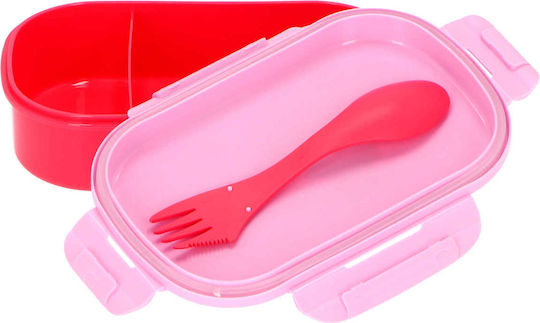 Disney Minnie Mouse Πλαστικό Παιδικό Δοχείο Φαγητού Minnie Ροζ 21 x 14 x 6εκ.