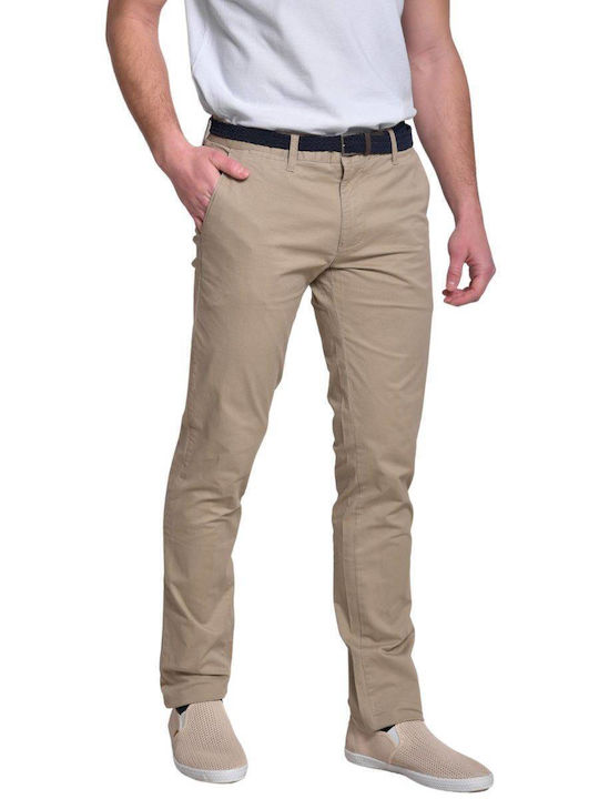 Vcode VC001 Men's Trousers Chino Elastic in Slim Fit Brown