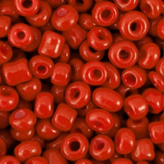 Craft Beads Red 120pcs Seed Beads 6/0 4mm 10gr