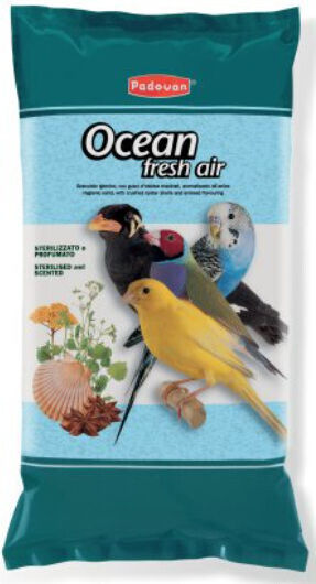 Padovan Ocean Fresh Air Санитарен пясък за птици със смляни черупки и аромат на анасон 5 кг Пясък