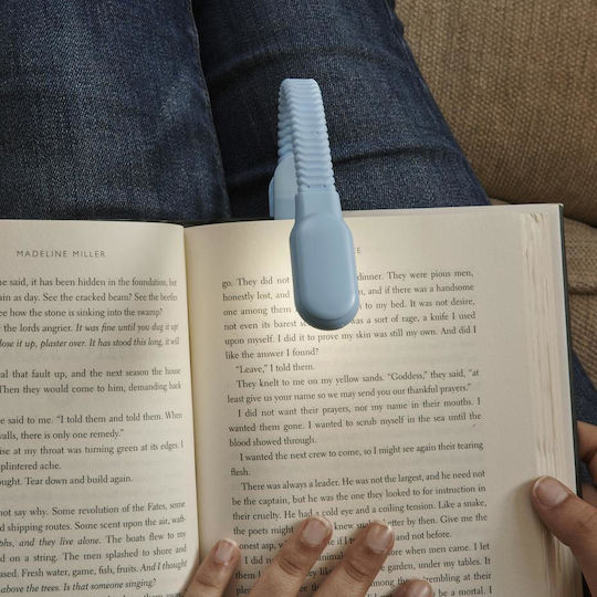 Kikkerland Rechargeable Reading Light Book Light LED with Clip Blue