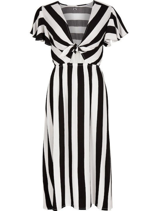 Sommer Midi Damenkleid Schwarz