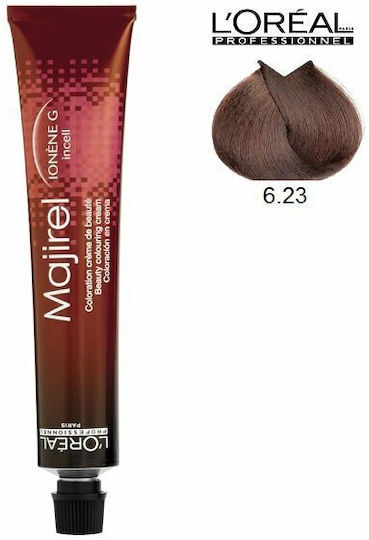 L'Oréal Professionnel Majirel Vopsea de Păr 6.23 Blond Închis Irizat Auriu 50ml