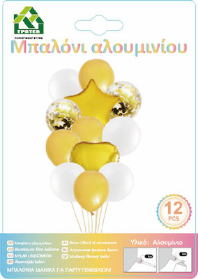 Set of 12 Balloons Foil Birthday-Celebration