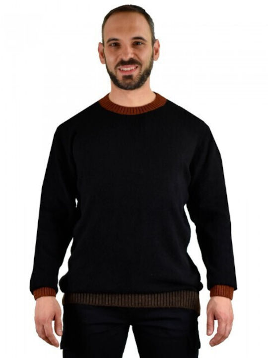 Sseinse Herren Langarm-Pullover Schwarz