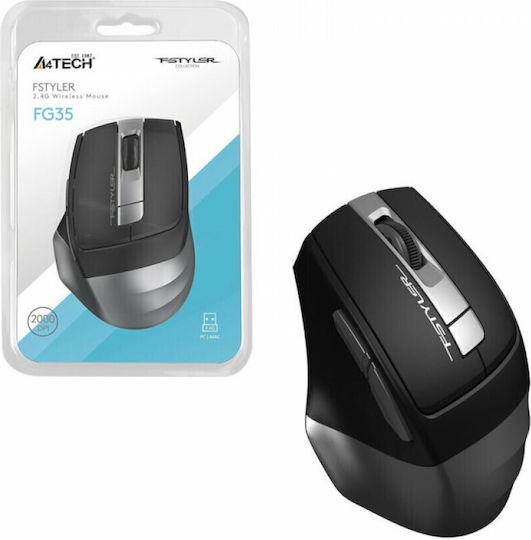 A4Tech FG35 Fstyler Wireless Mouse Smoky Grey