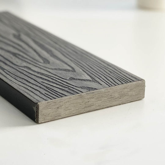 Showood 3D Πάνελ Τοίχου Κήπου Γκρι Ανοιχτό από WPC 360x2x12εκ. Γκρι