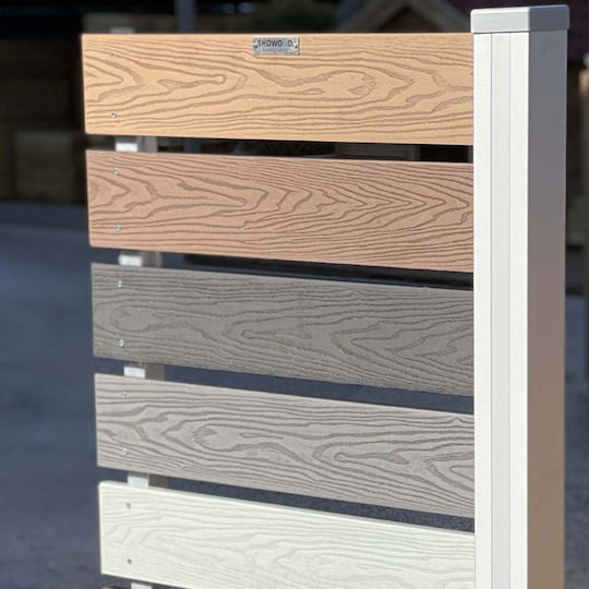 Showood Panou de perete 3D de Grădină Mangekyu din Magazin online WPC 360x2x12buc 1buc White