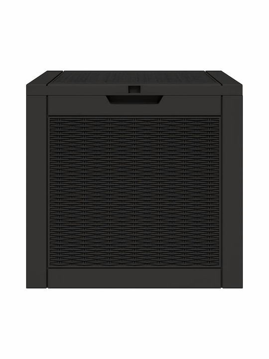 vidaXL Cutie de depozitare pentru exterior din polipropilenă 118lt Negru L55.5xW43xH53buc