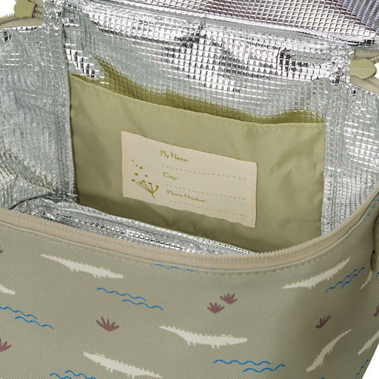 Fresk School Insulated Shoulder Lunch Bag 4.5lt Beige 18 x 15 x 23cm