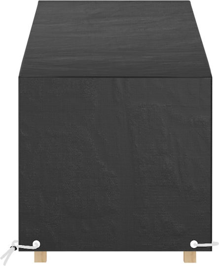 vidaXL Waterproof Chaise Lounge Cover Black 200x65x60cm