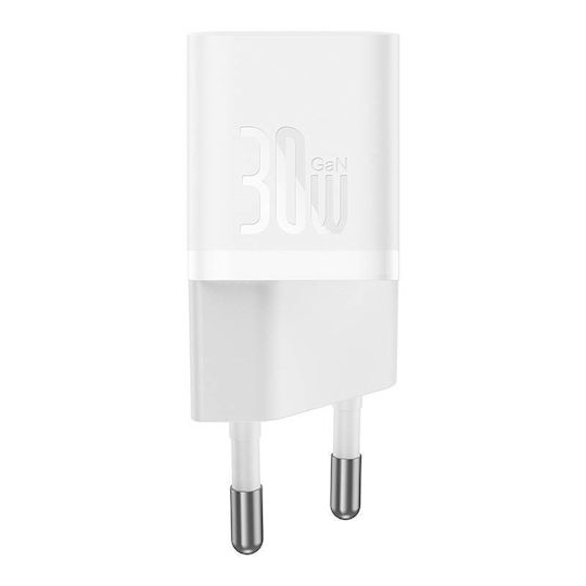 Baseus Charger Without Cable GaN with USB-C Port 30W Whites (Gan5)