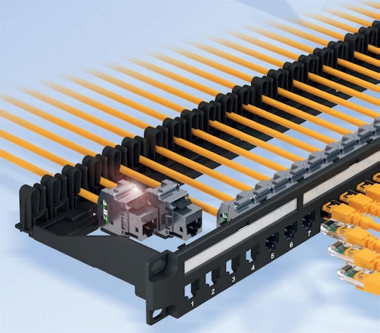 Legrand LCS³ Patch Panel Keystone για Rack 1U 24 Θυρών cat5e / cat6 / cat6a Μαύρο