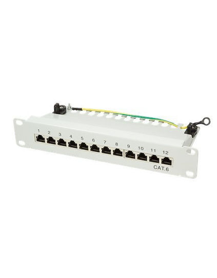 LogiLink Patch Panel Shielded για Rack 10" cat6 Γκρι